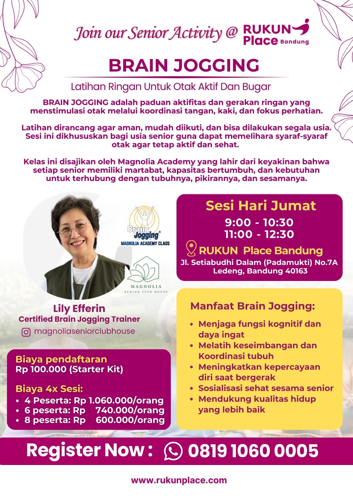 Senior Activity - Latihan Ringan Untuk Otak Aktif dan Bugar